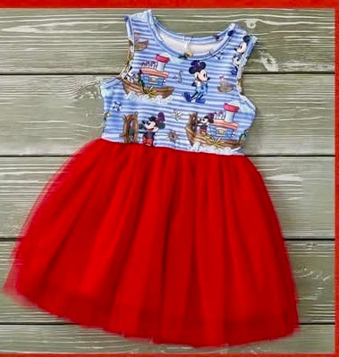 PETE & LUCY STEAMBOAT CAPTAIN GIRLS DRESS
