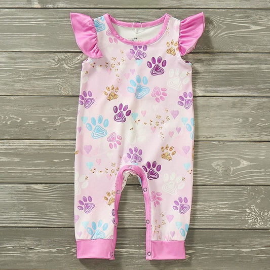 Paw Prints Romper