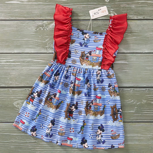 PETE & LUCY STEAMBOAT CAPTAIN GIRL DRESS